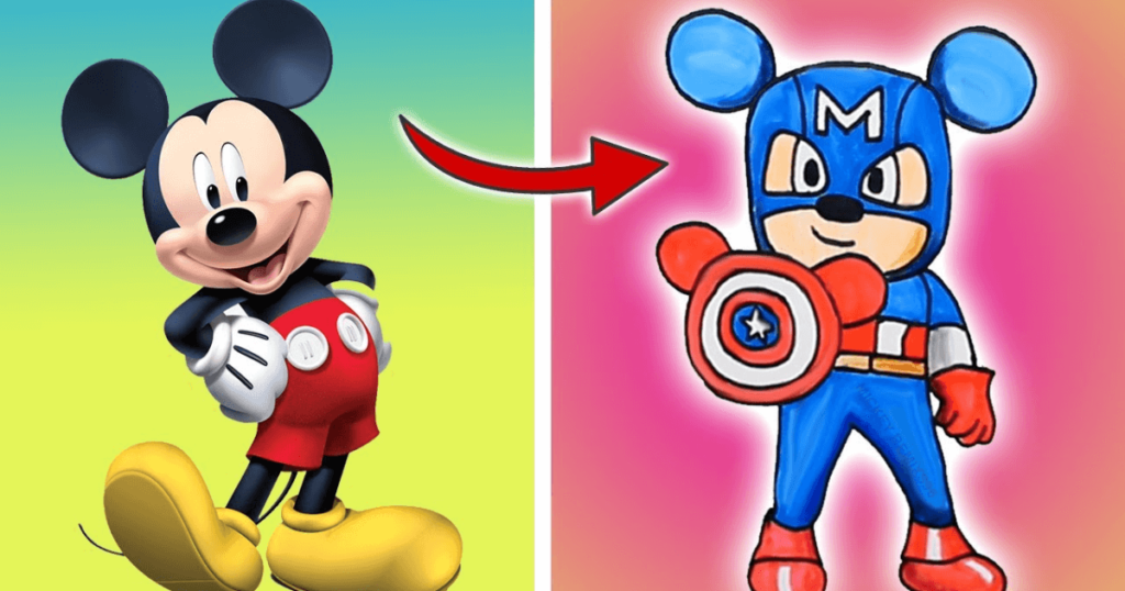 Captain Marvel & Mickey Mouse
